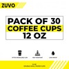 Zuvo Ripple Takeaway Paper Coffee Cups - [30 Cups -