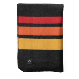 Arcturus Rainier Wool Blanket - Warm, Heavy, Washable, Bed Blanket | Great for Home & Camping (Sunset Peak, King)