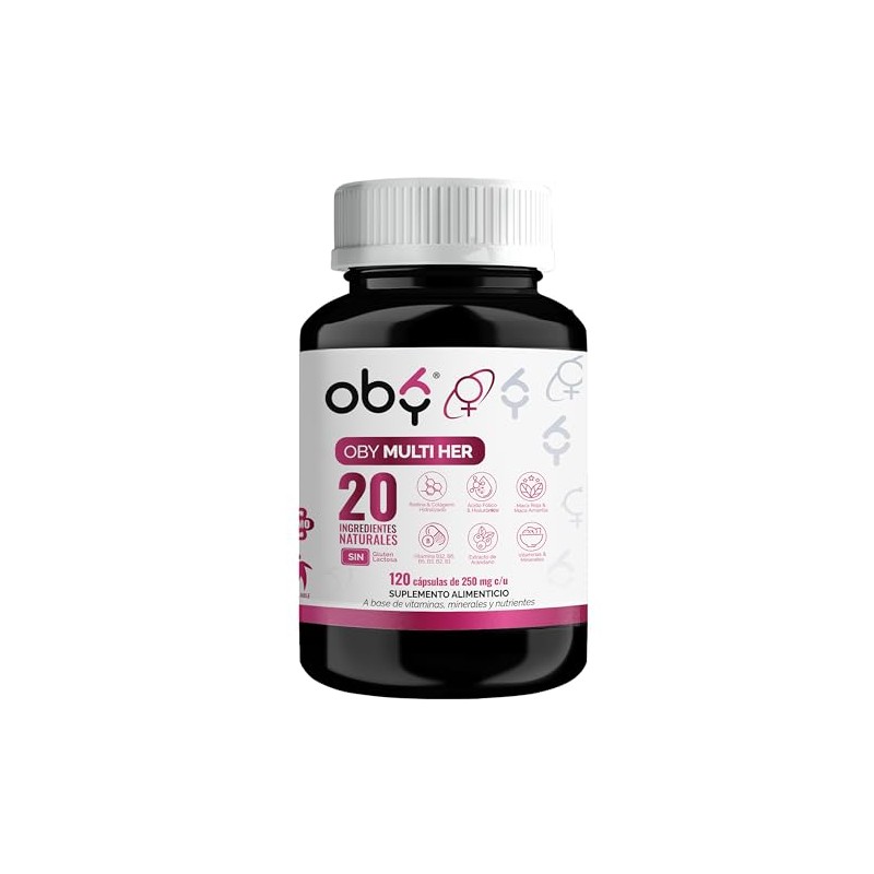 Oby Multivitaminico Mujer Biotina Colágeno Hidrolizado 120 Cápsulas