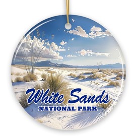 White Sands National Park Scenic Ceramic Ornament, New Mexico Souvenir Christmas Decoration