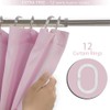 WestWeir Ruffle Shower Curtain,84-inches Extra Long,Pink Ruffled Bath Curtains for