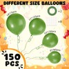 LovesTown Dark Green Balloons Arch Kit, 150PCS Latex Different Sizes