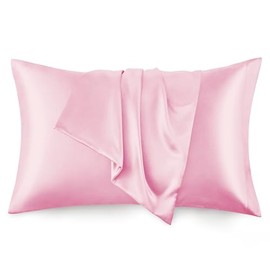 Love's cabin Love's cabin Satin Pillowcase for Hair and Skin (Pink, 20x26 inches) Similar to Silk Pillow Cases, Pillow Cases Standard Size Set of 2 - Satin Cooling Pillow Covers with Envelope Closure