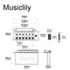 Musiclily Pro 10.5mm Modern 2-Point Support Tremolo Unit Bridge 40mm