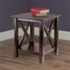 Pemberly Row Transitional Solid Wood End Table in Cappuccino