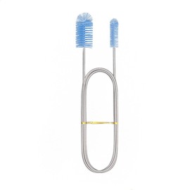 AISIBO Aquarium Filter Hose Brush, Stainless Steel Long Tube Cleaning Brush, Nylon Tube Brush for Fish Tank, Home Kitchen, Glasses Drinking Straws