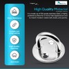 MARINE CITY Thick Ring Round Sail Shade Pad Eye Plate,