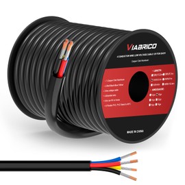 18 Gauge 4 Conductor Electrical Wire, 18 AWG 0.82mm² Wire PVC Cord, 12V/24V DC Low Voltage/Copper Clad Aluminum Flexible/4 Wire for Automotive LED Strips Lamp Lighting Marine(30.5M/100FT)