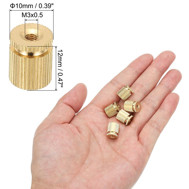 PATIKIL 10pcs M3x10x12mm Cap Nuts Acorn Nuts Screw Knobs Cap