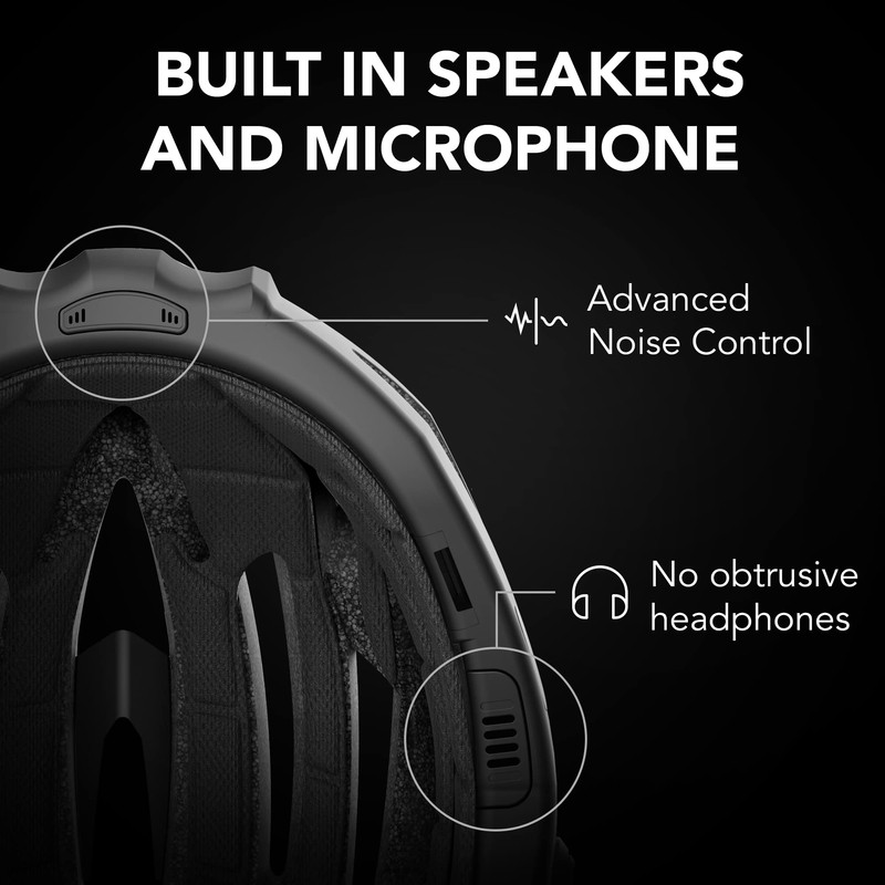 Sena R2 Road Cycling Smart Bluetooth Helmet (Matte Black, Large)