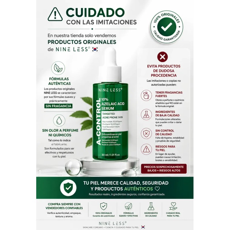 Nine Less Suero De Ácido Azelaico A-control Al 10 %