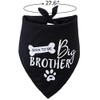 Big Brother - Bandana reversible para perro, diseño triangular, Negro