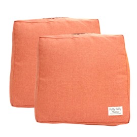 Sanbelm TU18616 Comforter Storage Bag, Set of 2, Orange, When Storing a Futon / Approx. Width 23.6 x Depth 23.6 x Height 7.9 inches (60 x 60 x 20 cm), Futon Storage Bag That Makes a Futon Cushion