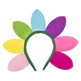 MIMIKRY Headband Sunflower with Colourful Leaves Felt Costume Accessory Festival Flower