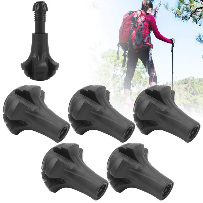 5 pieces Alpenstocks foot covers, trekking pole tip protection, TPR
