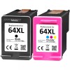 For HP 2 Pack 64 XL Ink Cartridge Combo for