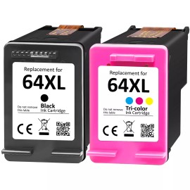 For HP 2 Pack 64 XL Ink Cartridge Combo for HP ENVY Photo 6252 6255 7155 7855 6220 6230