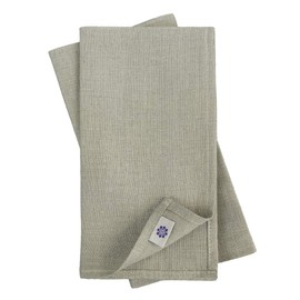 Set of 4 Luxury Natural Napkins ANABELLA, 100% Linen - 47cm x 47cm (18.8'' x 18.8''), Natural