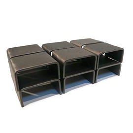 The ROP Shop | (Pack of 12 2x4 Raw Steel Weld-On Stake Pocket Brackets for Curt 83072 Trailers