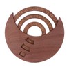 Wooden Disc Calendar Dark Brown Rotatable Disc Natural Wood Vintage