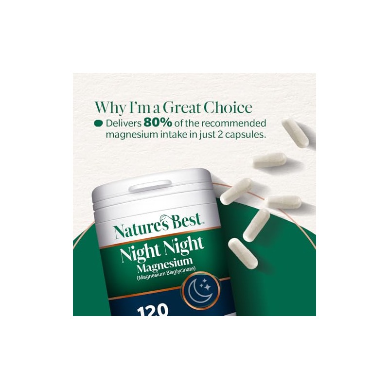 Nature’s Best Night Night Magnesium - Bisglycinate for Rest &