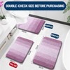 smiry Microfiber U-Shape Toilet Mat, Non-Slip Shaggy Soft Pedestal Mat
