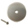 Westbrass 3-1/8" Single Hole Overflow Face Plate and Screw, Satin