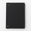 Muji NAA39A8A Premium Paper, Double Ring Notebook, with Rubber Clasp,