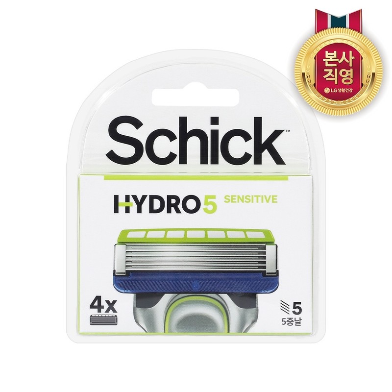 SCHICK Hydro 5-blade original sensitive handle 1 piece + 2