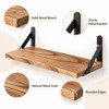 Wooden Floating Wall Shelf for Home Organization – Space-Saving Wall-Mounted