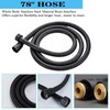 6'' Square High Pressure Rain Black Shower Heads with Handheld