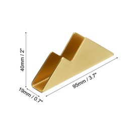 PATIKIL Business Card Holder for Desk, Metal Business Card Holders Stainless Steel Card Stand Organizer Cards Display for Office Exhibition, Gold Tone