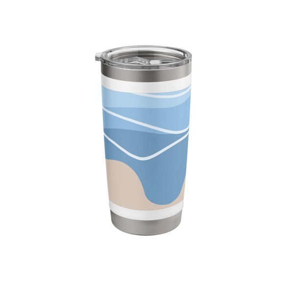 Water Waves and Beach Minimalist Design Stainless Steel Insulated Tumbler