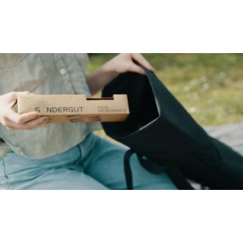 Sondergut Travel-Size Chess & Checkers Set Genuine Suede, Portable, Roll-up Game