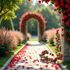 Red Artificial Flower Garland,Peony Vine Flowers Garland Hanging Silk Plants