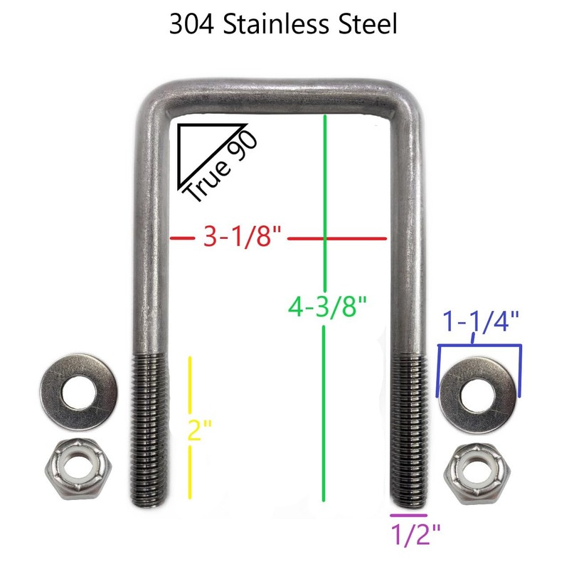 EZ Loader 1/2""-13 x 3-1/8"" x 4-3/8"" 304 Stainless Steel