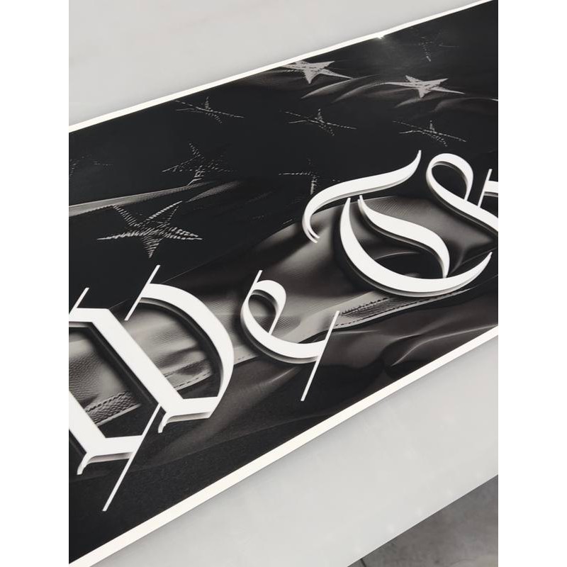 Solid Printed "We The People" Blackout Graphic Windshield Banner Visor