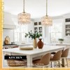 Poemoon Gold Glass Pendant Light 1-Pack Modern Flower Small Ceiling