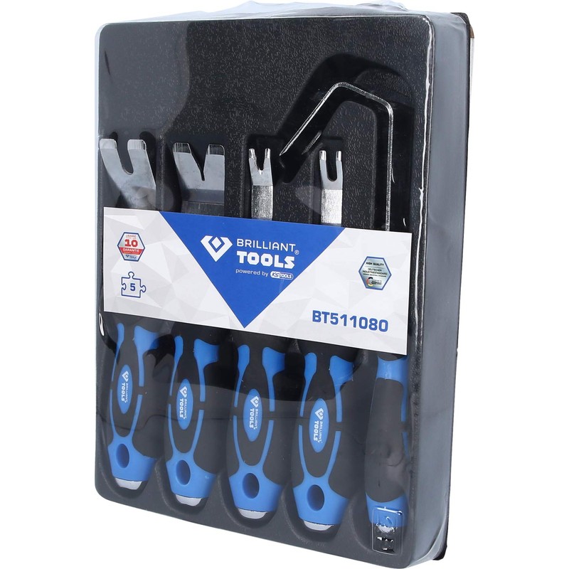 BRILLIANT TOOLS BT511080 Clip Lifter Set 5 Pieces [Powered by