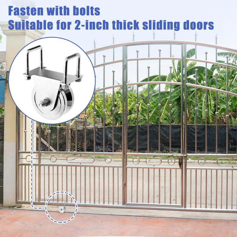Tatuo 2 Pack 4" Heavy Duty V Groove Gate Roller