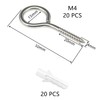 20 PCS 304 Stainless Steel Screw in Eyes, Eye Bolts,