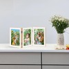 Lavezee 4x6 Trifold Picture Frame, Vertical White Hinged Frames Made