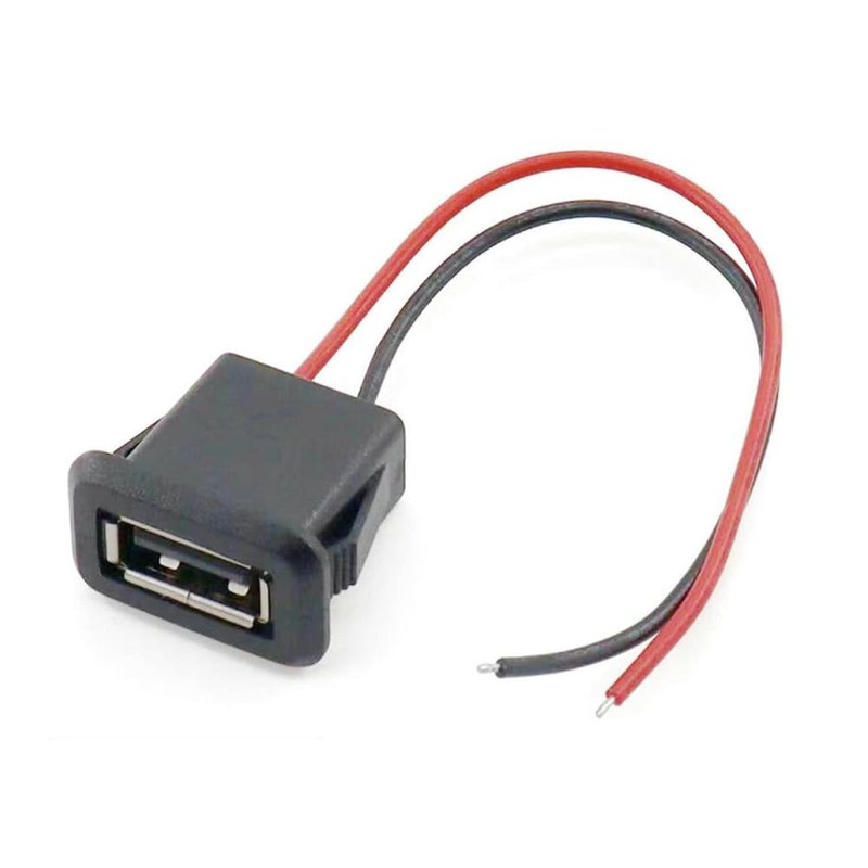 3A 2 Pin USB Female 2 Wire USB Female with