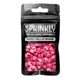 SPRINKLY - Glimmer Hearts - Deep Pink - 25g