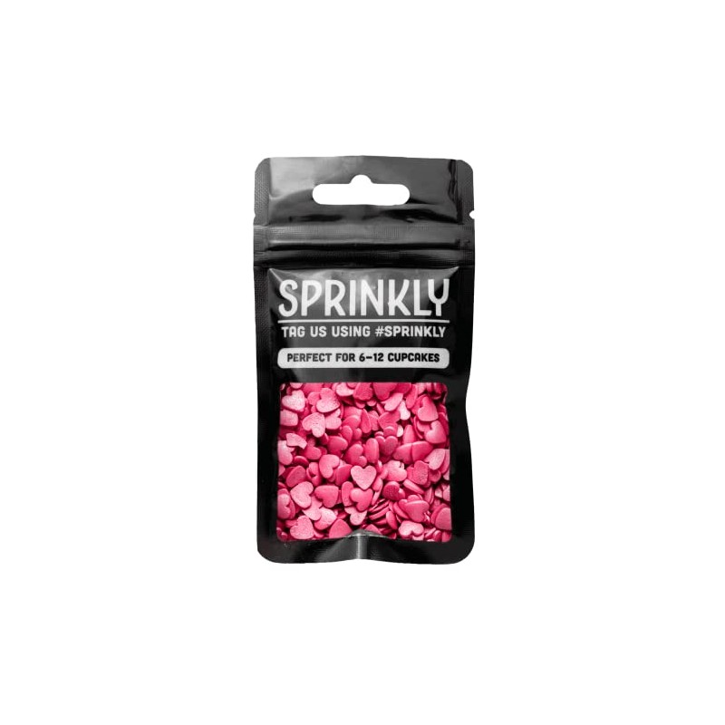 SPRINKLY - Glimmer Hearts - Deep Pink - 25g