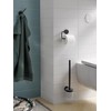 Emco Round Toilet Roll Holder without Flap Black