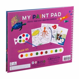 Floss & Rock Deep Sea Kids My Painting Pad Set with 8 Pictures, 8 Paint Pallets and A Brush