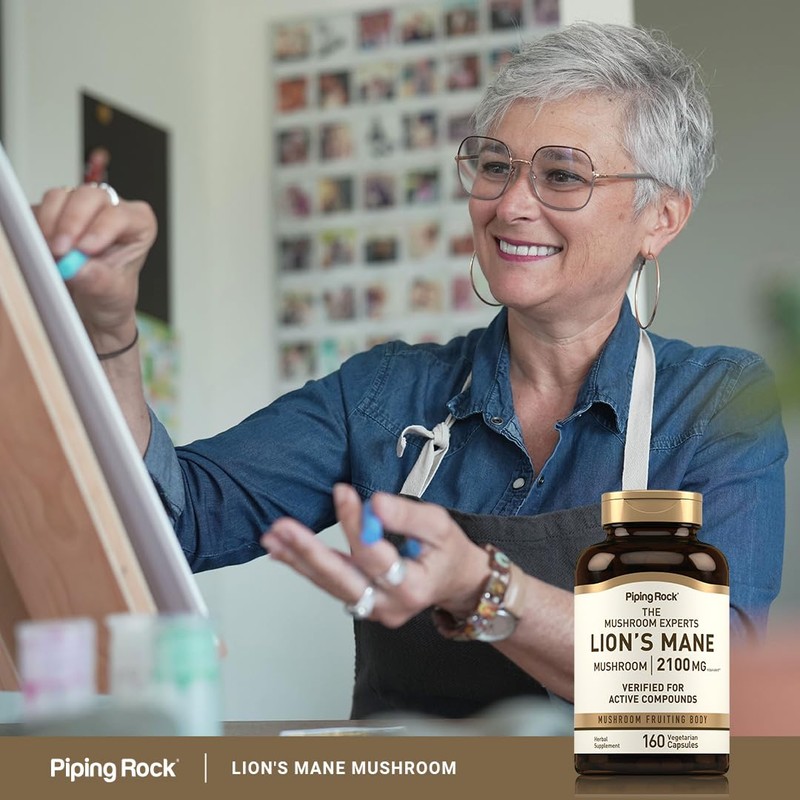 Piping Rock Lions Mane Mushroom Supplement | 2100mg | 160