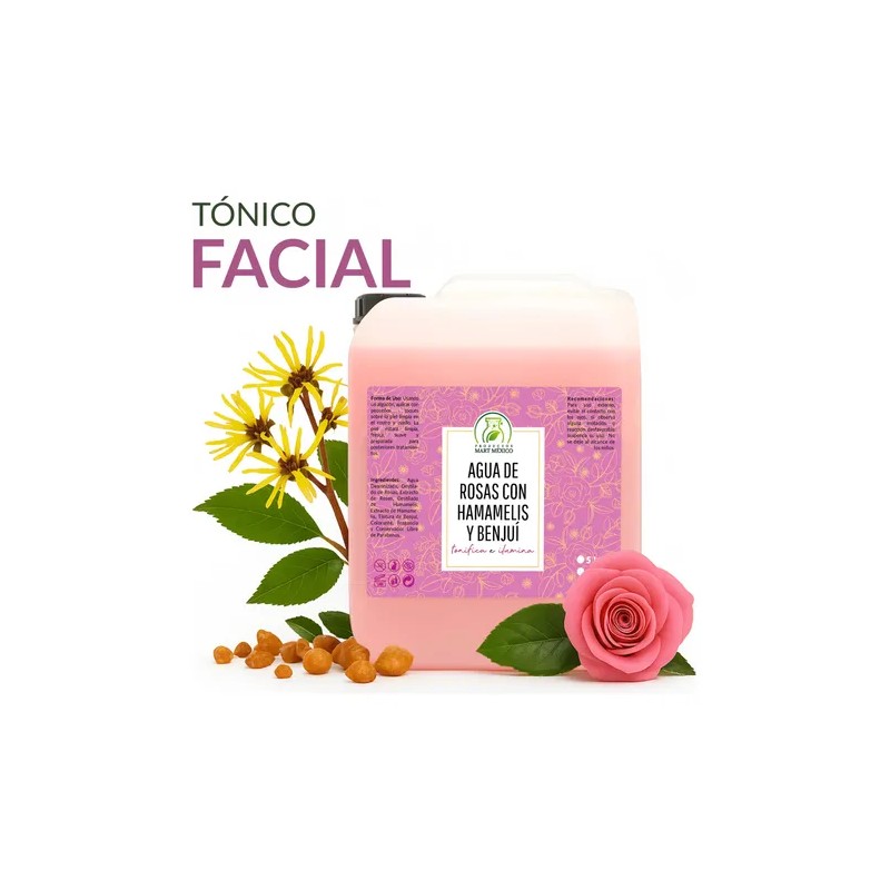 Agua De Rosas, Hamamelis & Benjuí 10 Litros