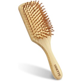  Odette Women's Hair Brush, Popular, Bamboo Comb, Hair Care, Scalp   Shoulder Massage, Anti-Static, Easy to Grip, Ergonomics, Beauty Hair Care, Scalp Care, Suitable for Men and
